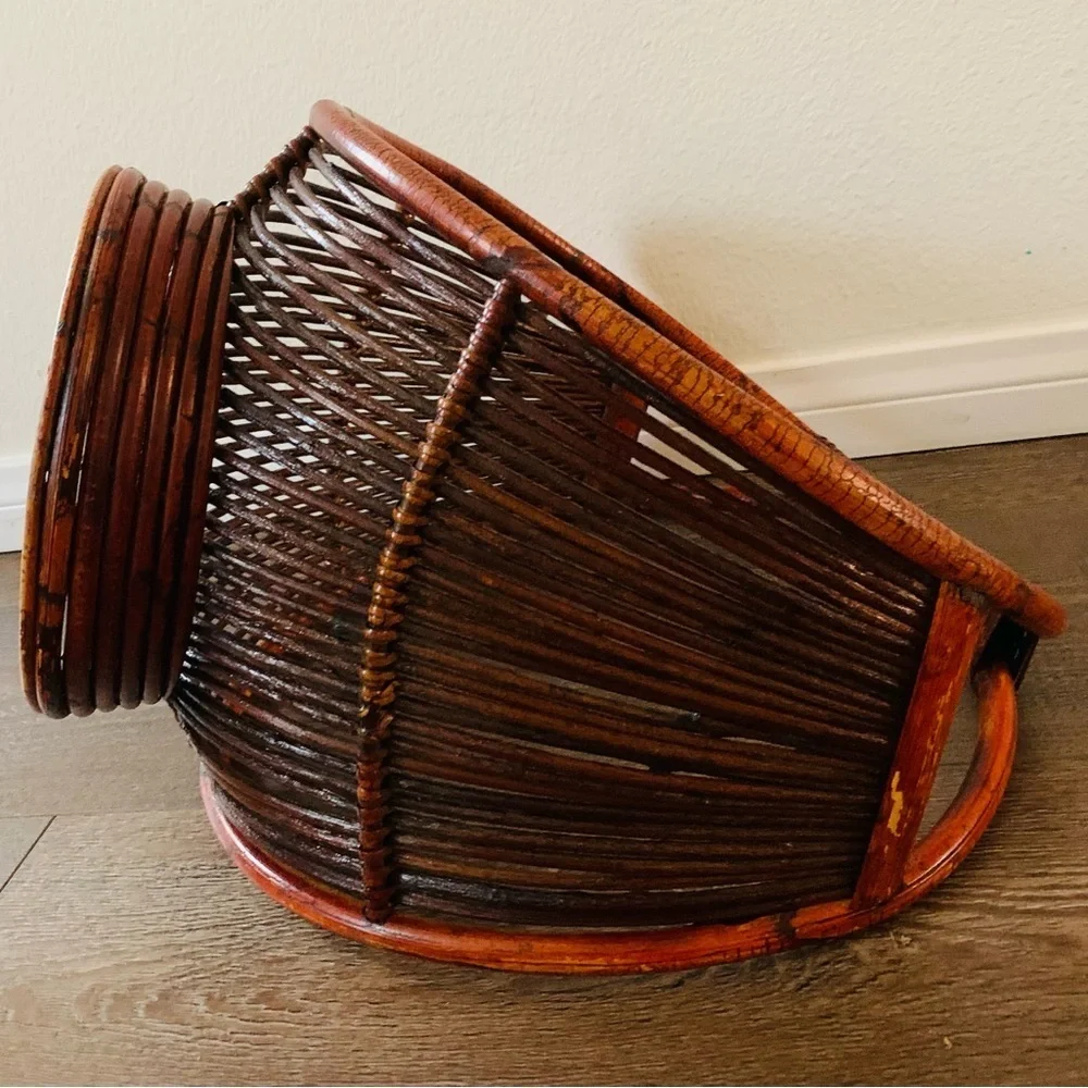 Vintage bamboo magazine holder
